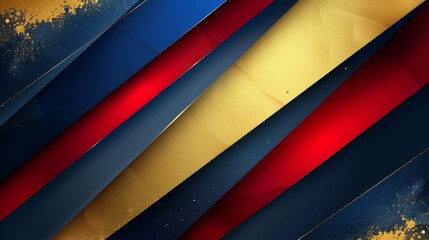 luxurious blue gold and red geometric abstract background elegant presentation design