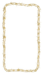 Evolving Symbol in 3D: Thorn Frame A unique 3D illustration of a 9:16 vertical frame woven from thorns. This versatile design element elevates modern art and Christian visuals, particularly for Easter