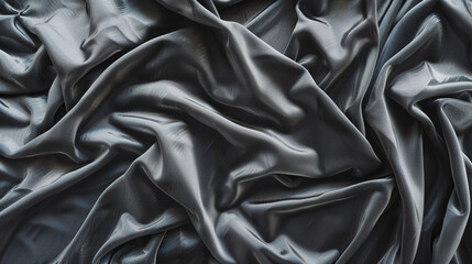 Obraz premium Detail of crumpled grey velvet fabric abstract background