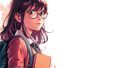 Add a touch of humor to your advertisement with a manga comicstyle banner featuring a quirky dog against a bright white background