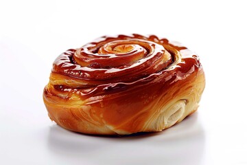 Fototapeta premium Chelsea Bun, isolated on white