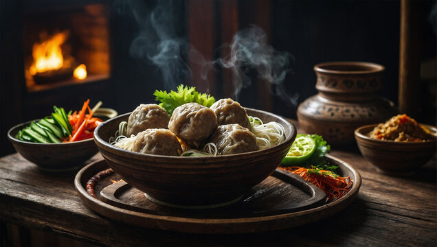 traditional Indonesian meatballs