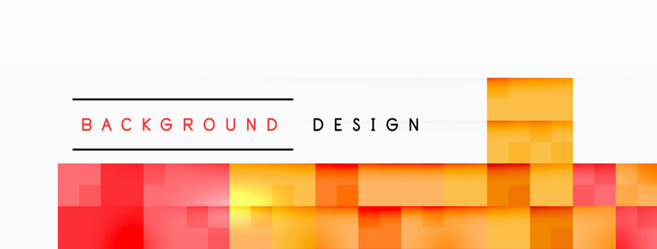 A design featuring rectangles in red and yellow hues, forming a parallel pattern. The background is vibrant, with magenta tints and shades, perfect for a brand logo or paper product