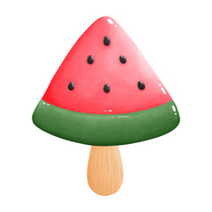 illustration of watermelon icecream 