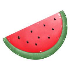 watermelon slice isolated on white