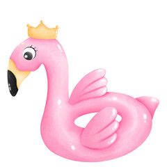 Flamingo rubber ring clipart