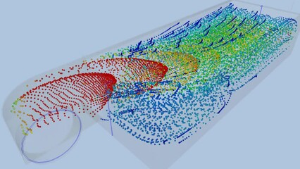 Industrial duct airflow simulation - CFD simulation Computational fluid dynamics