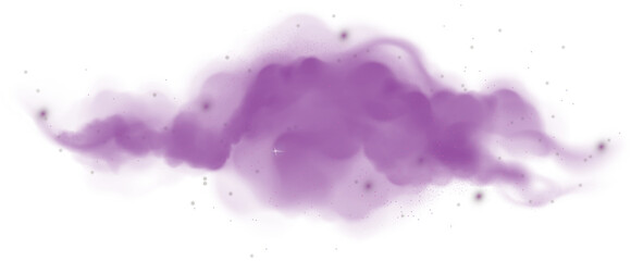 Purple magic dust trails with sparkles and glitter
