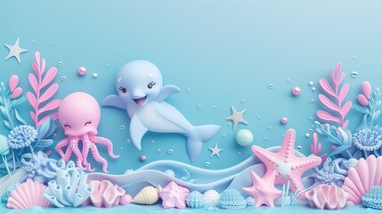 Oceanic Life Paper Art for Kids
