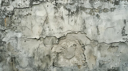 Obraz premium Cement wall with cracks, imperfections.