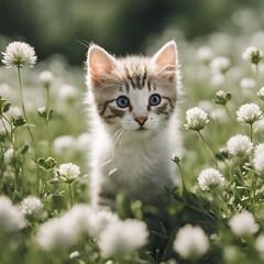 cat on the grass