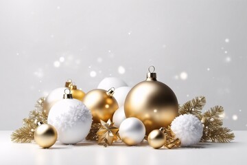 Festive Bauble Frenzy: Glittering Christmas Background