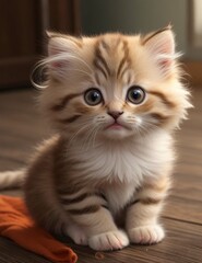 Cute kitten, many people's pet cat