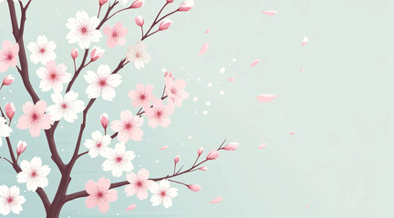 桜が美しい背景画像｜Generative AI