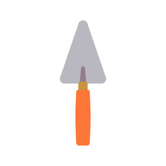 Trowel Tool for Construction and Gardening Work, Vector Flat Illustration Design