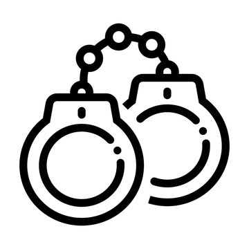 black handcuffs icon clip art preview