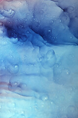 abstract art background in blue and purple colors with a space theme