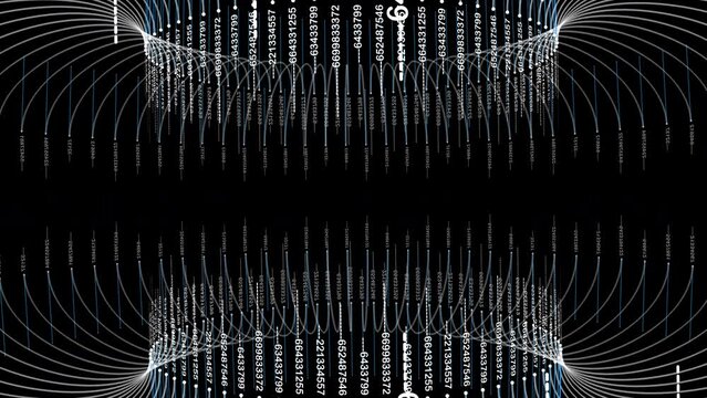 Explore the mysterious world of data visualization with mesmerizing computergenerated images of black holes, moving numbers, and intricate tunnels in this captivating video