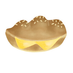 bread with two slices of cheese