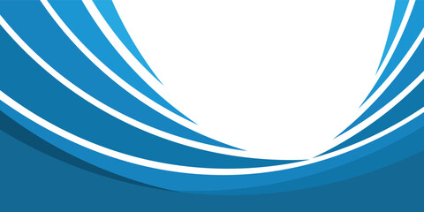 Obraz premium Abstract blue curve banner background. Vector illustration eps10.