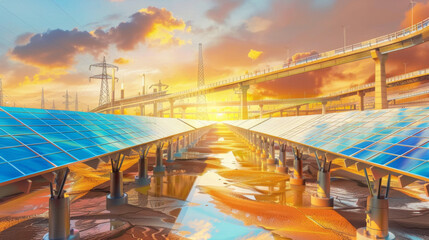 A bridge with a train crossing over it