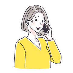 電話をする女性,電話をかける女性,女性,女の子,スマホ,スマートフォン,通話,問い合わせ,クレーム,クレーマー,苦情,電話対応,着信,通話中,ビジネス,コミュニケーション,コールセンター,連絡,カスタマーサービス,オペレーター,電話応対,音声,リモートワーク,テクノロジー,コンタクトセンター,イラスト,デザイン素材,ワーキングウーマン,バーチャル,モバイル,水彩,イヤホン,音声通話,通信,ビジネス