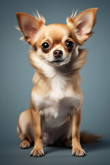 Obraz premium Image of cute chihuahua dog on clean background. Pet. Animals. Illustration. Generative AI.