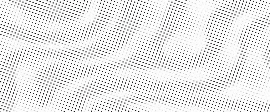 Abstract wave halftone black and white. Monochrome texture for printing on badges, posters, and business cards