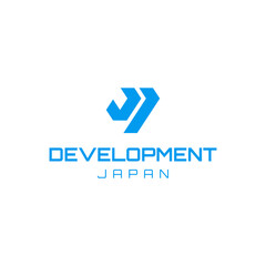 Vector geometric of letter D J initial logo for accounting business logo design template