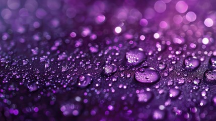 A captivating scene of purple bubbles glistening under a close-up lens.