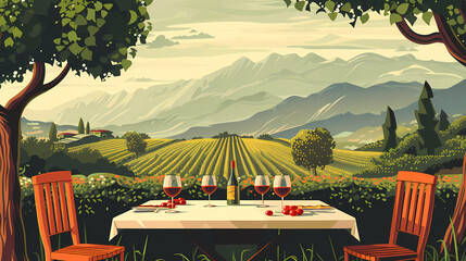 Organic farm to table experience at the restaurant,vector image