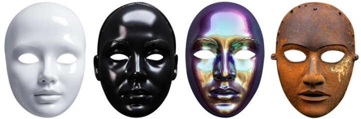 Theatrical Face Masks PNG Transparent Drama Performance Art Collection