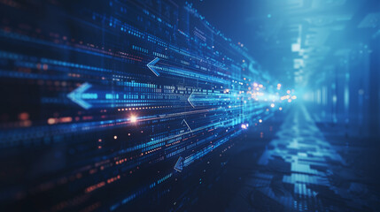 The Financial Growth and Peace Curve: Arrows on the blue stock market chart