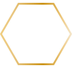Golden luxury elegant hexagon border