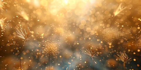 golden sparkling abstract background.