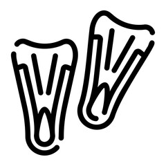 flippers Line Gradient Icon © Barudak Lier