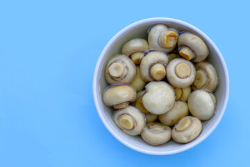 Champignon mushrooms in brine. Canned champignon mushrooms whole
