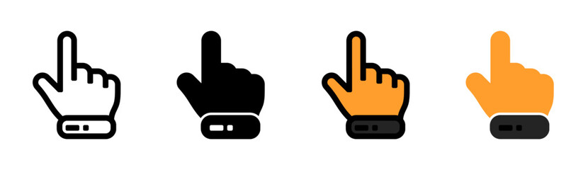 Hand icon on white background.  hand symbol.  flat style and color.  for web and mobile design.