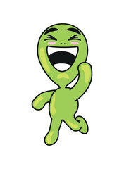 alien smiling design