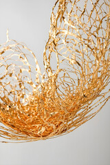 Golden Threads: A Delicate Dance of Glistening Fibers