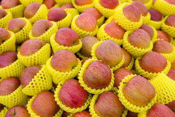 Apple sell in the fruit store in the market