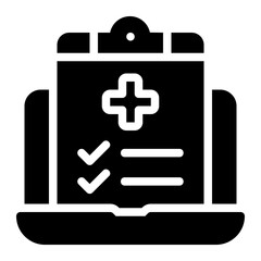 medical report glyph icon