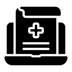 medical report glyph icon