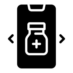online pharmacy glyph icon