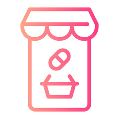 online pharmacy gradient icon