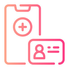 Obraz premium online registration gradient icon