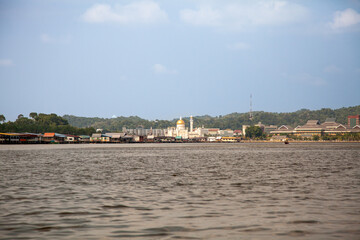 Bandar Seri Begawan panoramic view, Brunei river, Is the capital and largest city of Brunei