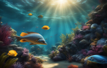 coral reef in the sea