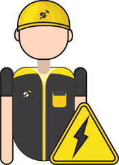 Electricity Vector Flat Design Illustration