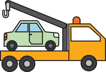 Naklejka premium Crane Vector Flat Design Illustration